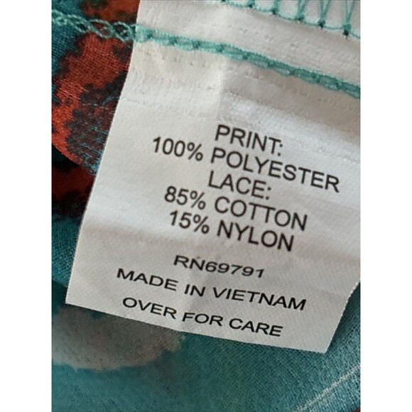 Anthropologie Fig and Flower Semi Sheer Floral Aztec Lace Blouse 1X Blouse/top - Picture 13 of 13